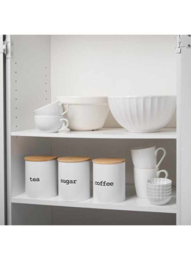 Arabest Kitchen Canister Set of 3 – Airtight Food Storage Jars with Bamboo Lids – Sugar, Tea, Coffee Containers – Pantry Organizer Set – Modern Countertop Decor – Holiday Gift Idea - Image 2