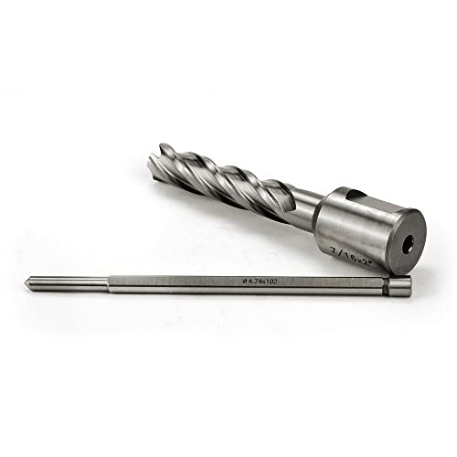 OSCARBIDE 7/16"X2"HSS Annular Cutter 7/16 inch Cutting Diameter 2 Depth of Cut,3/4 inch Weldon Shank 2 Flat Mag Drill Bit with Pilot Pin for Magnetic Drill Press,1 Piece - Image 5