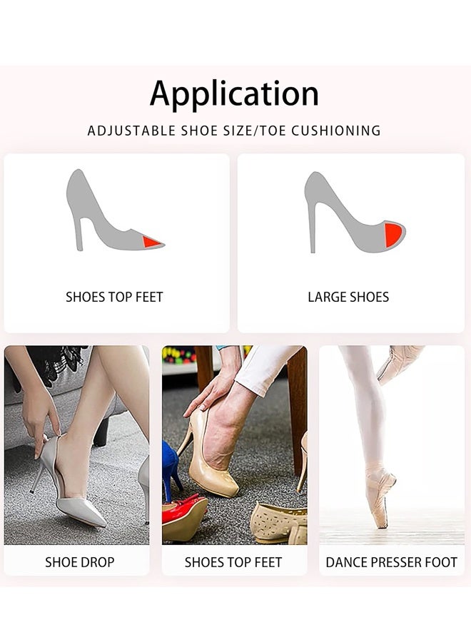 4 أزواج من نعلات أصابع الأحذية - حشوة إسفنجية قابلة للتعديل للأحذية ذات الكعب العالي والأحذية الكبيرة جدًا للرجال والنساء - Image 3