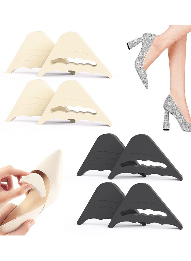 4 أزواج من نعلات أصابع الأحذية - حشوة إسفنجية قابلة للتعديل للأحذية ذات الكعب العالي والأحذية الكبيرة جدًا للرجال والنساء - Image 1