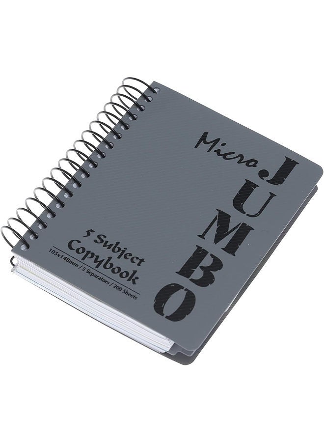 JUMBO 5 SUBJECT COPY BOOK 210 * 297MM/5 SEPARATORS/200 SHEETS