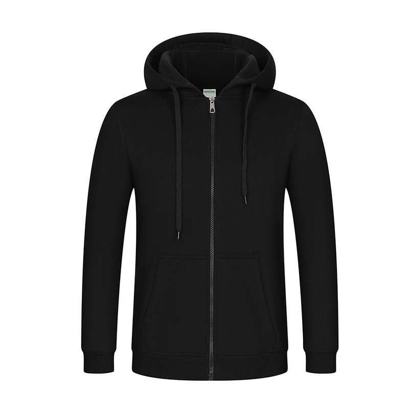 Summer spot blue no liner ordinary casual collarless hooded cotton three-dimensional patch bag zipper sweater wholesale printing Royal Blue  - Image 3