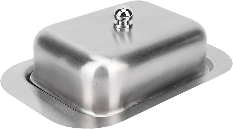Butter Dish With Lid, Food Grade Stainless Steel Dishwasher Safe Butter Holder, Lightweight Easy to Handle Dish With Lid for Kitchen Countertop Refrigerator - Image 3