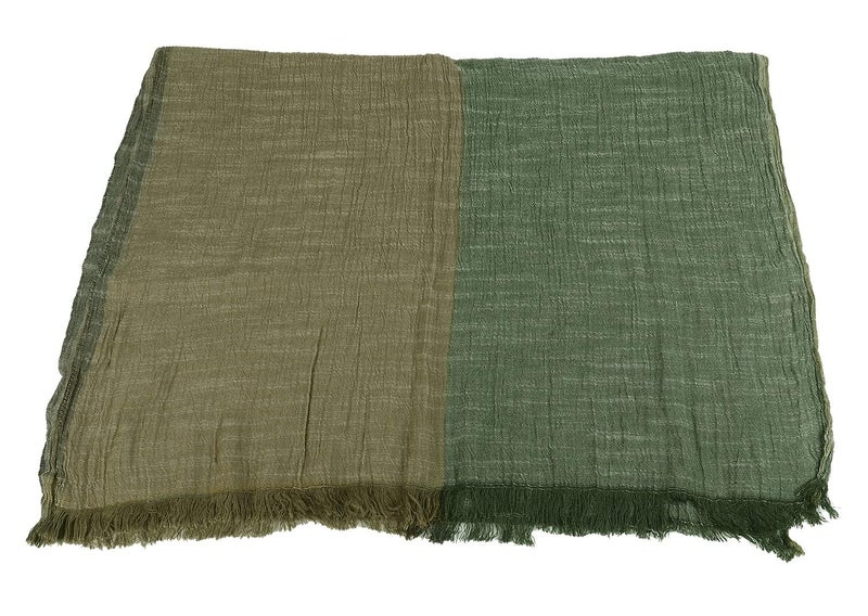 GERINLY شالات جيرينلي الملونة بكتل شال لينين ناعم باللون الأخضر العسكري لفافة تكتيكية شال بأسلوب عسكري للرجال شماغ طويل (أخضر عسكري) - Image 5