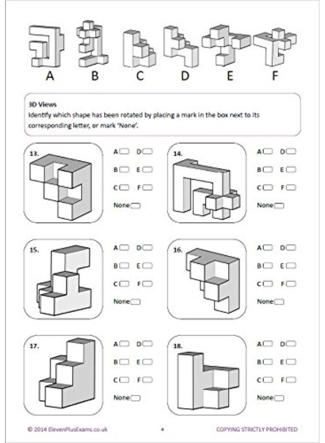 11+ Essentials - 3-D Non-verbal Reasoning Book 2 - Image 3