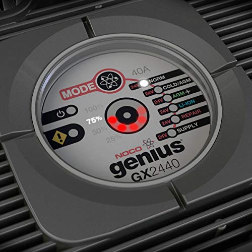NOCO شاحن بطارية ذكي NOCO Genius GX2440 40A على متن المركبة، شاحن تجاري 24V، حافظ على البطارية ومزيل الكبريت لعربات الجولف، رافعات البليت، آلات تنظيف الأرضيات، رافعات المقص، والمعدات الصناعية. - Image 4