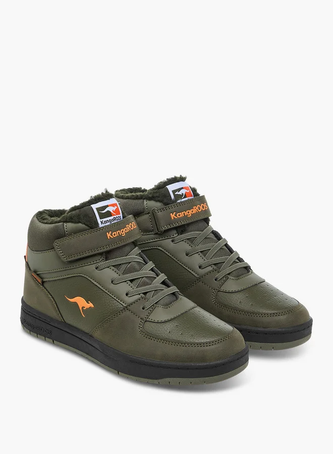 كانغاروس Women's Panelled High Top Shoes with Hook and Loop Closure