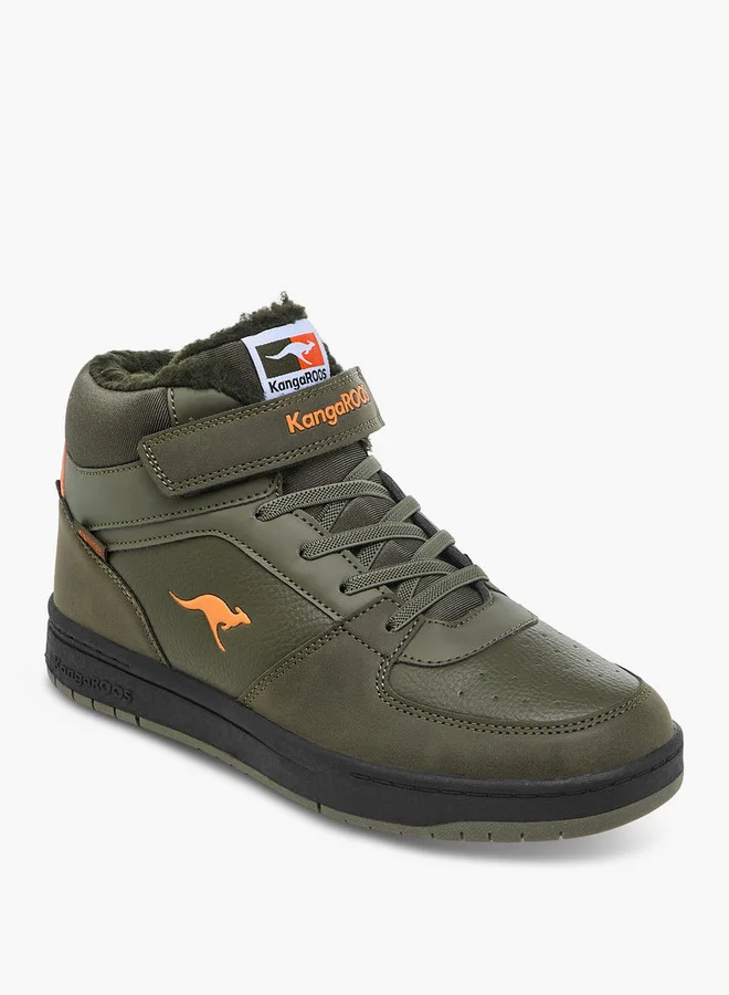كانغاروس Women's Panelled High Top Shoes with Hook and Loop Closure