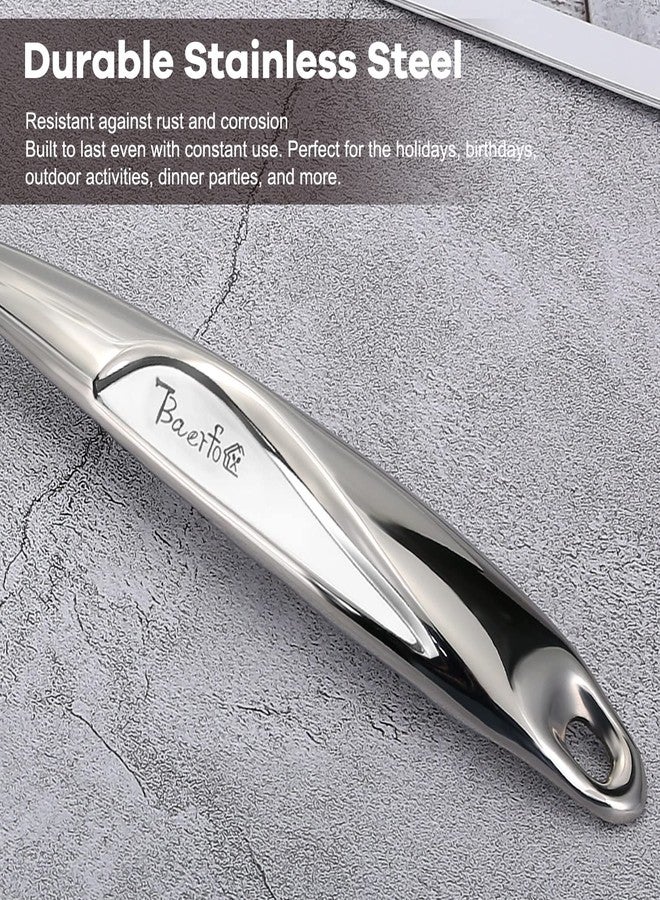 BAERFO Slotted Turner Spatula - Food-Grade 18/8 Stainless Steel, Hollow Handle Anti-Scald Design, Ergonomic Ambidextrous Grip, Dishwasher-Safe Kitchen Flipper for Eggs, Fish, Pancakes & More - Image 3