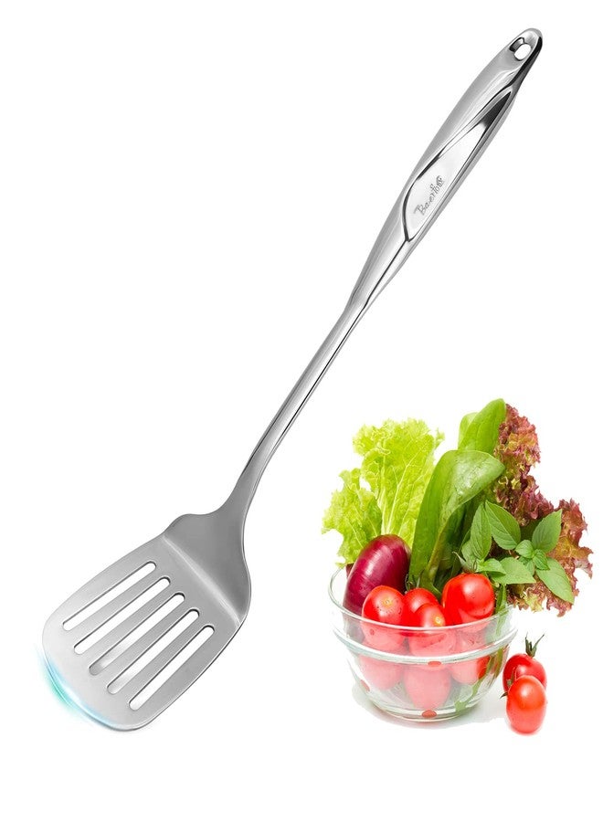 BAERFO Slotted Turner Spatula - Food-Grade 18/8 Stainless Steel, Hollow Handle Anti-Scald Design, Ergonomic Ambidextrous Grip, Dishwasher-Safe Kitchen Flipper for Eggs, Fish, Pancakes & More - Image 1