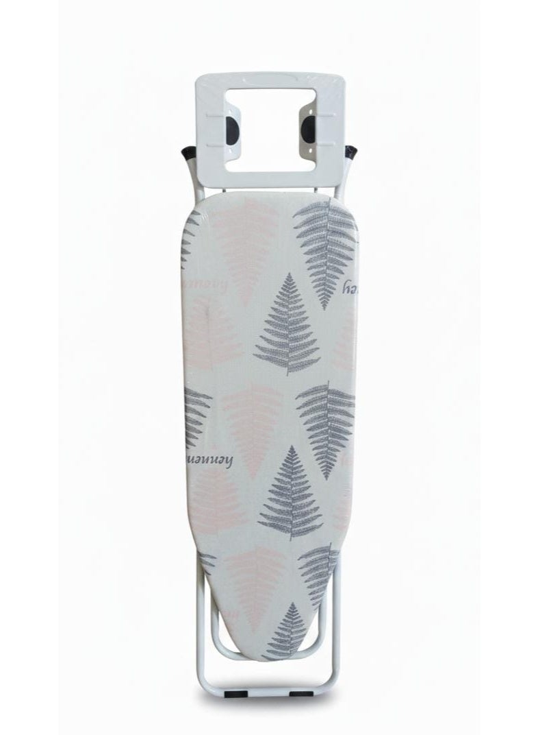 Spaceshoop ​Modern Foldable Ironing Board  110 33cm    Durable & Compact Ironing Table with Iron Rest   Stylish  Leaf Pattern Cover  Sturdy Clothes Pressing Board for Easy Storage - Image 1