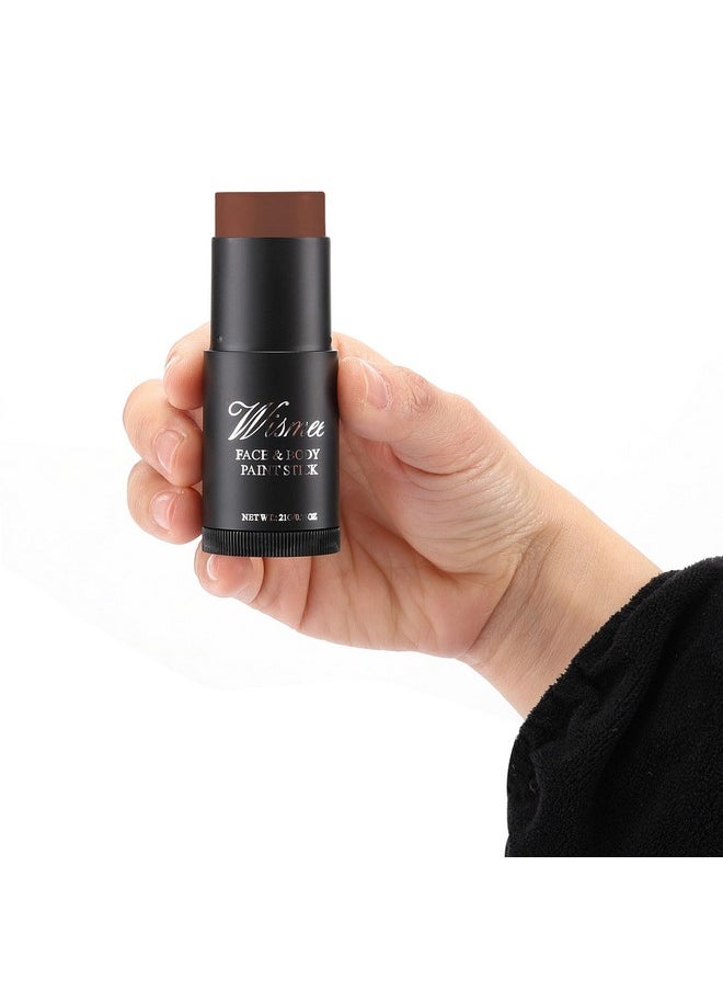 Wismee - Brown Face Paint Stick Brown Eye Black Stick For Baseball Softball Football Nontoxic Oil Based Face Makeup Stick High Pigmented Full Body Paint Halloween Special Effect Sfx Makeup - Image 1