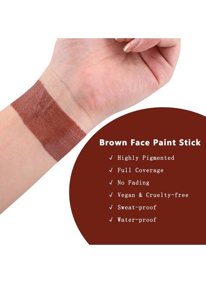 Wismee - Brown Face Paint Stick Brown Eye Black Stick For Baseball Softball Football Nontoxic Oil Based Face Makeup Stick High Pigmented Full Body Paint Halloween Special Effect Sfx Makeup - Image 1