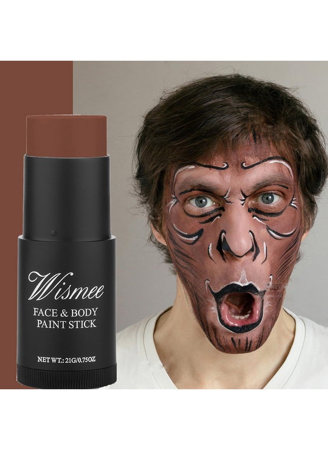 Wismee - Brown Face Paint Stick Brown Eye Black Stick For Baseball Softball Football Nontoxic Oil Based Face Makeup Stick High Pigmented Full Body Paint Halloween Special Effect Sfx Makeup - Image 1
