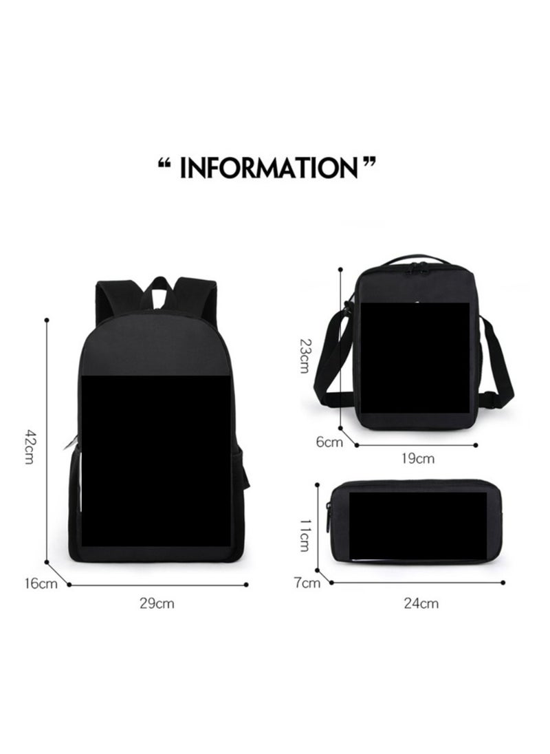 Generic - Cartoon anime backpack for primary and secondary school students, large capacity casual lightweight backpack, cartoon shoulder bag, pencil case, pencil case, and pencil case - Image 1