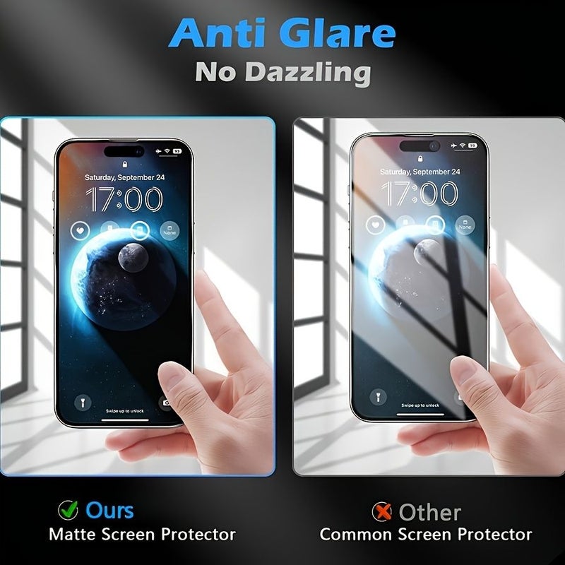 2 Pack Matte Ceramic Privacy Screen Protector Compatible With iPhone 11 Pro Max 9D Full Coverage Anti Peeping Anti Glare - Image 5