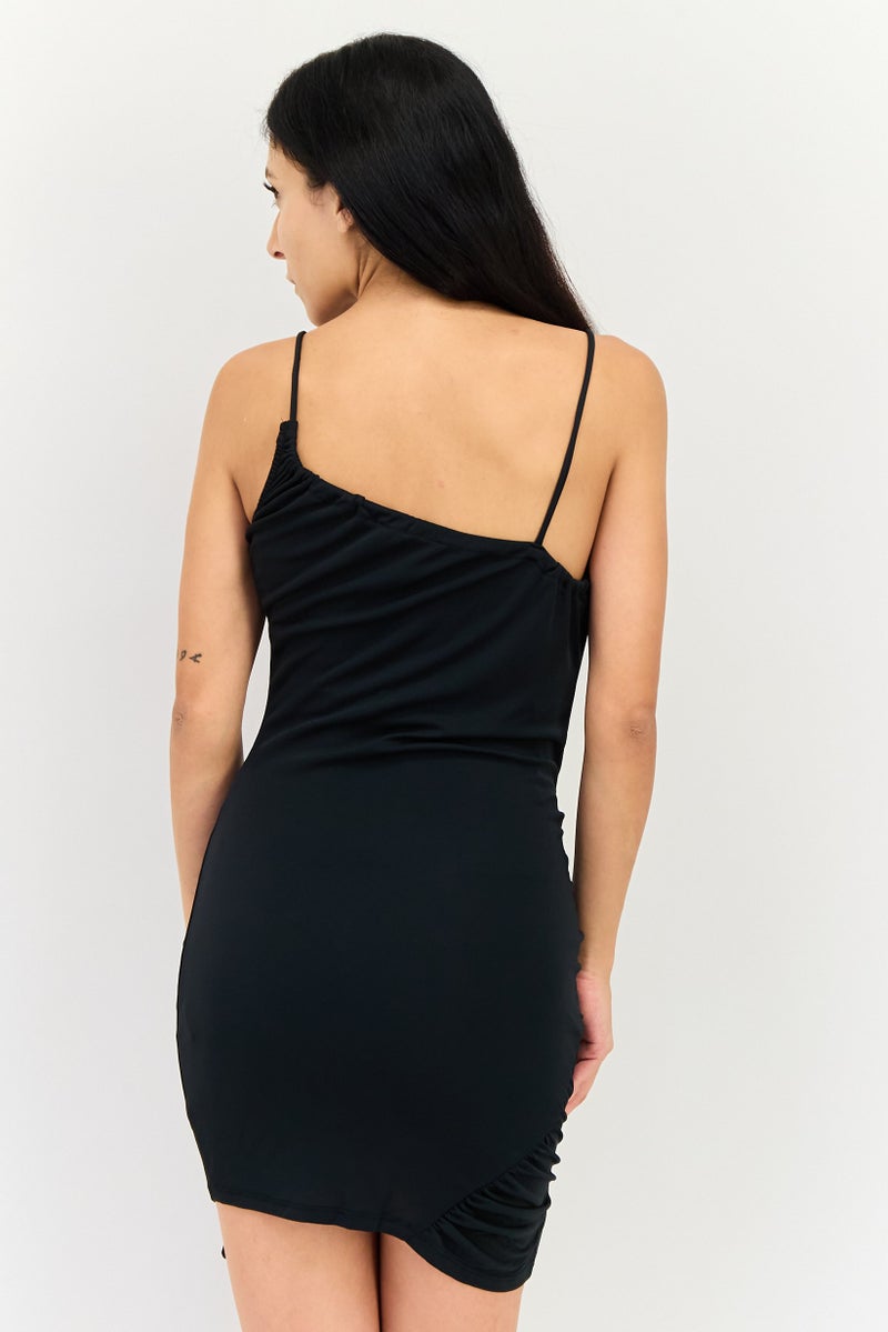 FOREVER 21 Women Plain Bodycon Dress, Black - Image 3