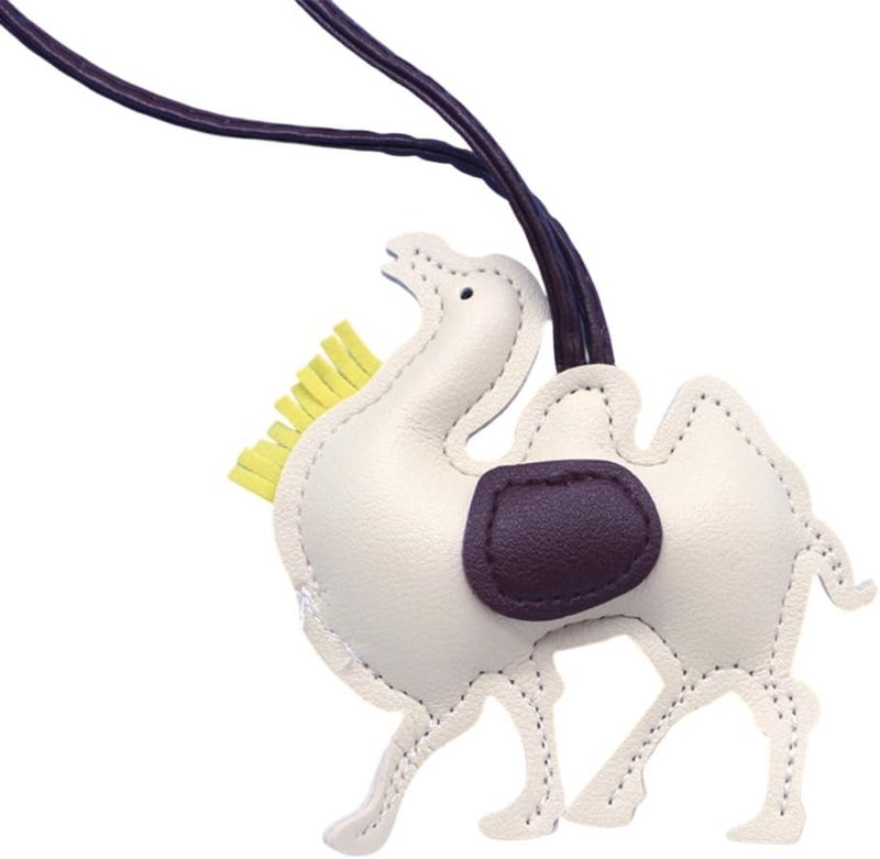 Desert Animal Charm Silk Road Themed Keychain PU Leather Car Accessory Lightweight Decoration for Travel Lovers - Image 1