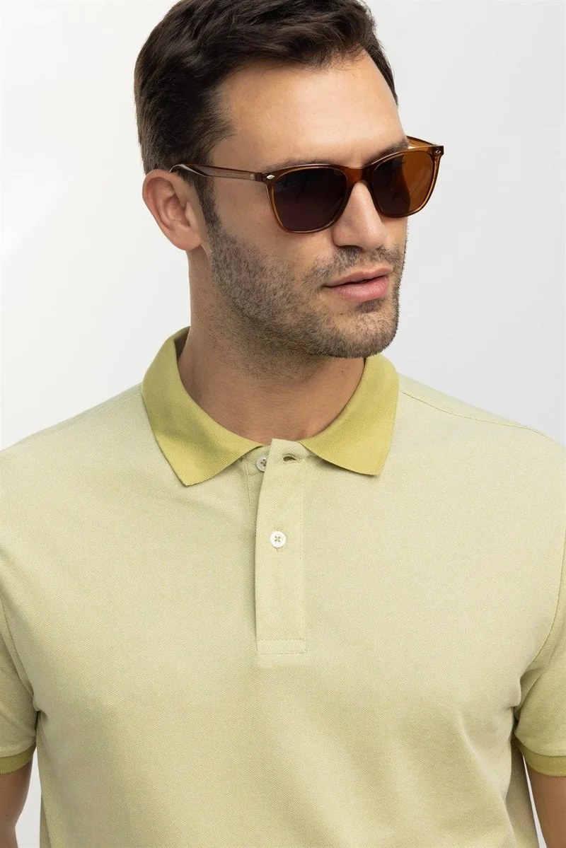 تودورس Men's Polo Neck Classic Fit Plain Cotton Pique T-Shirt
