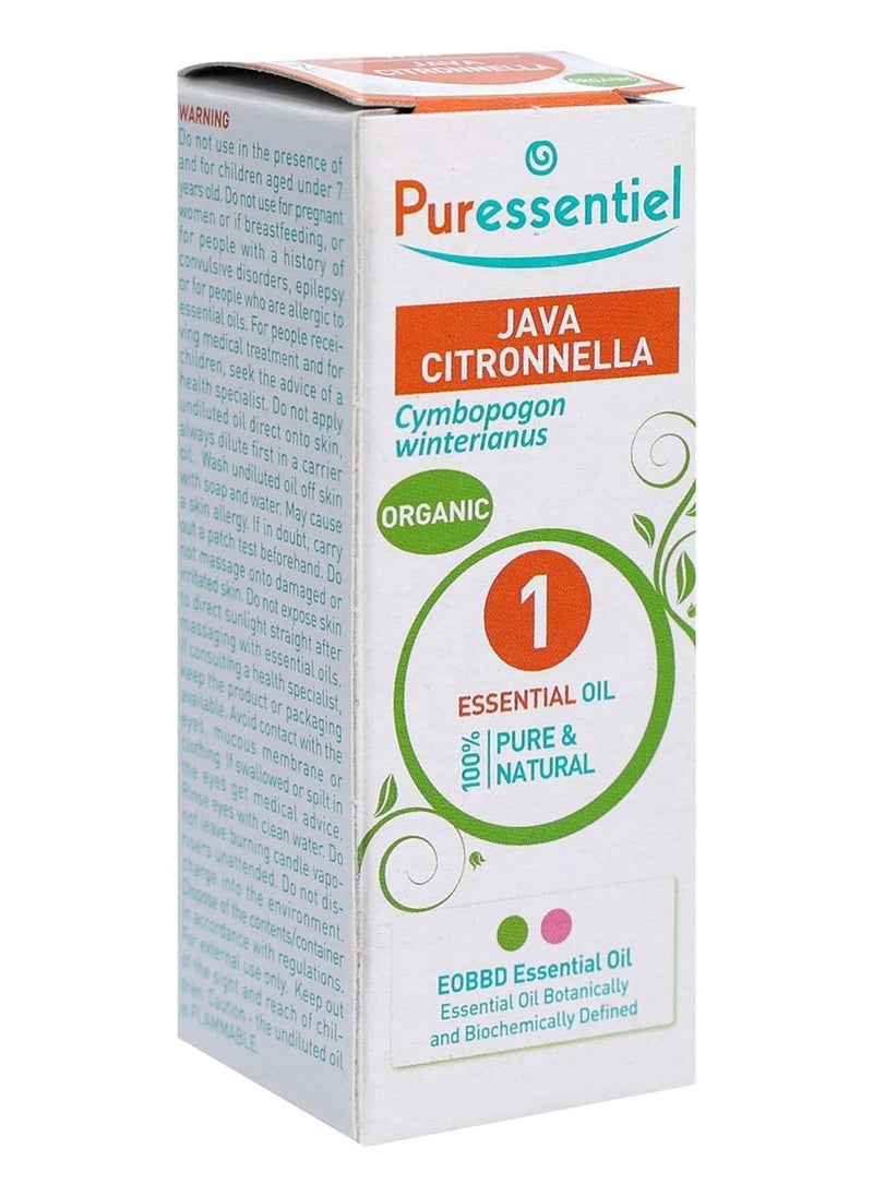 Puressentiel - Organic Java Citronella Essential Oil Clear 10 ML - Image 1