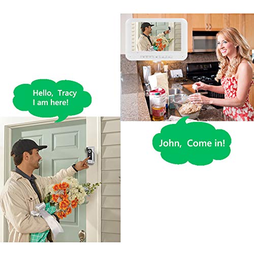 AMOCAM Video Intercom System 7 Inche Monitor Wired Video Door Doorbell Kit Outdoor IR Camera Door Intercom Support Monitoring 2Way Audio Unlocking for Home - Image 3