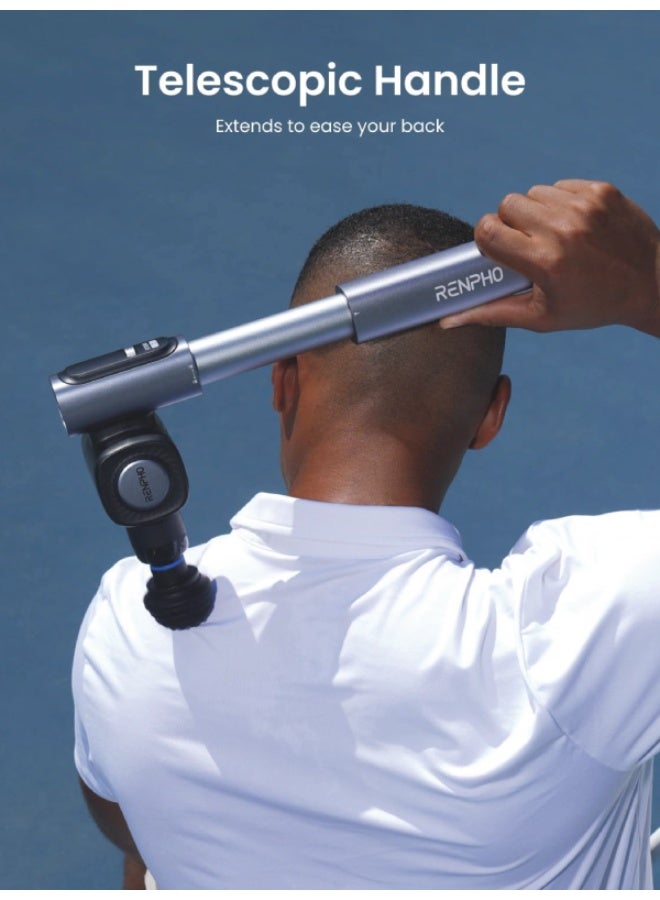 RENPHO Massage Gun with Adjustable Angles and Extension Handle Handheld Percussion Muscle Massager Deep Tissue with Portable Carry Case for Men Women Extend 2 - Image 2