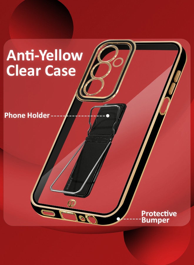 Samsung Galaxy A15 Case Electroplated Edge Case with Kickstand Shockproof Protective Case Cover Full Camera Protection Raised - Image 2