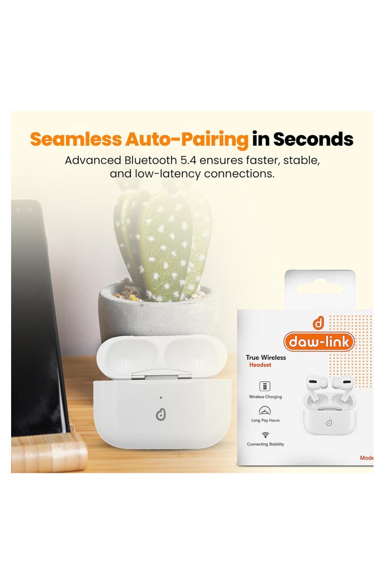 دولنك سماعات أذن بلوتوث لاسلكية DL-Pro1 TWS مع علبة شحن بشاشة LED، ميكروفونات بتقنية إلغاء الضوضاء ENC، بلوتوث 5.4، تشغيل حتى 40 ساعة، متوافقة مع أجهزة أندرويد وآيفون - Image 2