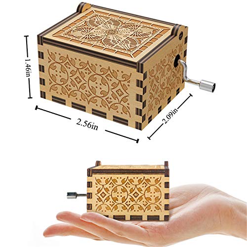 BOOB Happy Birthday Wooden Mini Colorful Music Box Hand Crank Wood Vintage Classic Musical Box Hand-Operated Birthday Gifts for Mom Dad Daughter Son Boys Girls Friends - Image 4