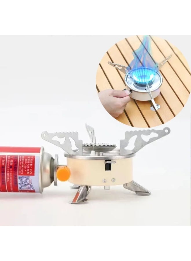 GO2CAMPS Backpack Mini Portable Camping Stove with Carry Pouch & 1pc Butane Gas Cartridge – Ultra-Light Foldable Legs, Windproof Burner, Adjustable Flame Control – Compact Outdoor Stove for Camping, Hiking, Backpacking, BBQ, and Emergency Use - Image 5