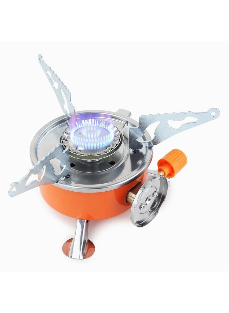 GO2CAMPS Backpack Mini Portable Camping Stove with Carry Pouch & 1pc Butane Gas Cartridge – Ultra-Light Foldable Legs, Windproof Burner, Adjustable Flame Control – Compact Outdoor Stove for Camping, Hiking, Backpacking, BBQ, and Emergency Use - Image 3