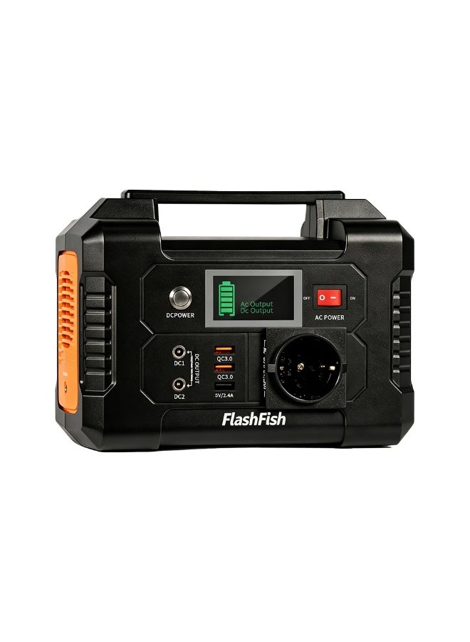 FlashFish E200 محطة طاقة محمولة 200 واط / 151 واط ساعة - بطارية ليثيوم احتياطية مع منفذ تيار متردد، USB QC3.0، منفذ تيار مستمر للتخييم، الطوارئ المنزلية، المركبات الترفيهية والاستخدام الخارجي - Image 1
