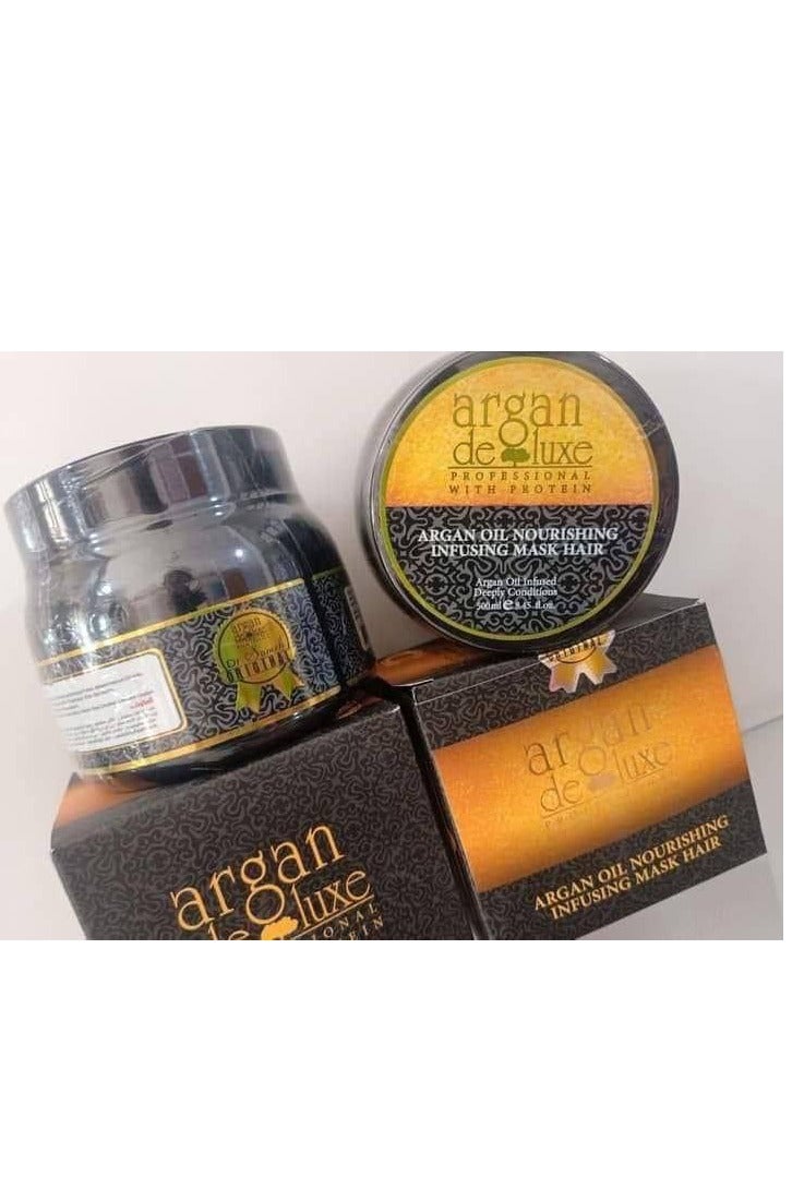 argan de luxe Argan Deluxe Cream Bath | Deep Nourishment with Argan Oil + Omega 3-6-9 + Vitamin E | For soft, healthy, shiny hair! - Image 1
