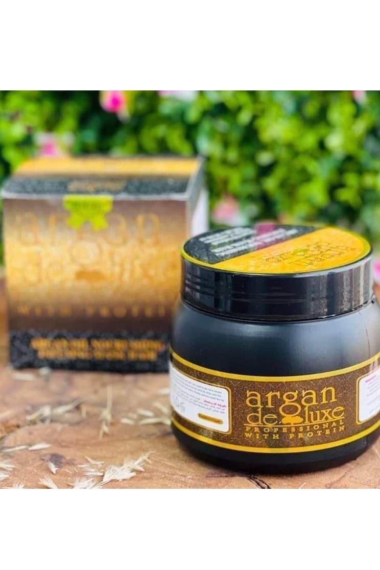 argan de luxe Argan Deluxe Cream Bath | Deep Nourishment with Argan Oil + Omega 3-6-9 + Vitamin E | For soft, healthy, shiny hair! - Image 3