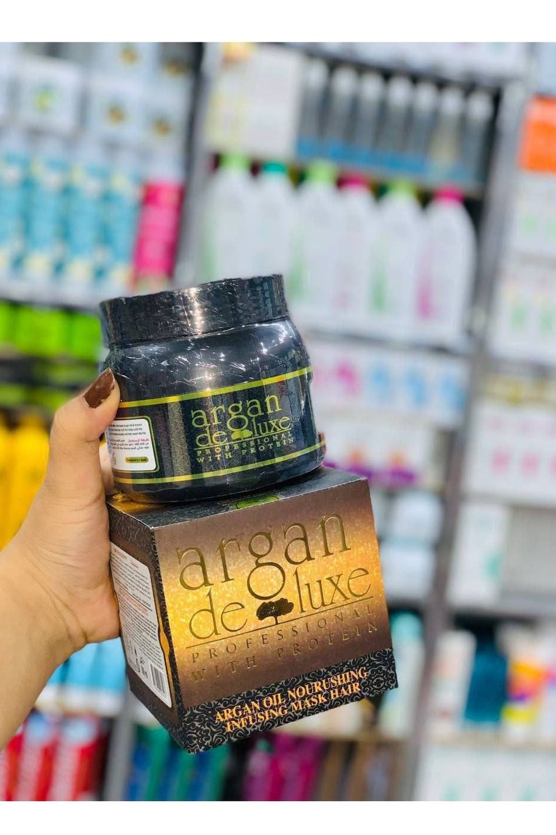 argan de luxe Argan Deluxe Cream Bath | Deep Nourishment with Argan Oil + Omega 3-6-9 + Vitamin E | For soft, healthy, shiny hair! - Image 4