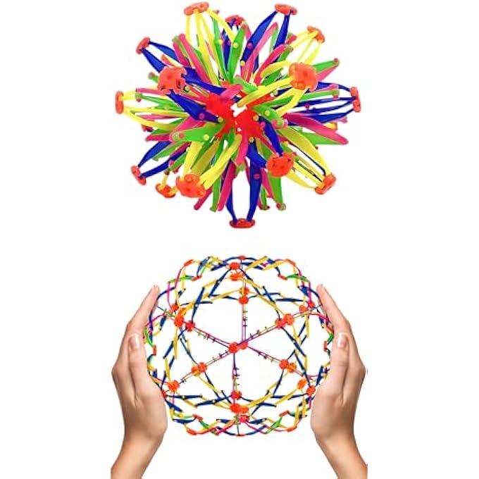 DIMROM Expandable Breathing Ball for Stress Relief - from 5.5 to 10.2 inch Expandable Ball Sphere with Smooth Edges and Colorful Design - Weatherproof and Odor-Free Breathing Toy for Breathwork Exercises - Image 1