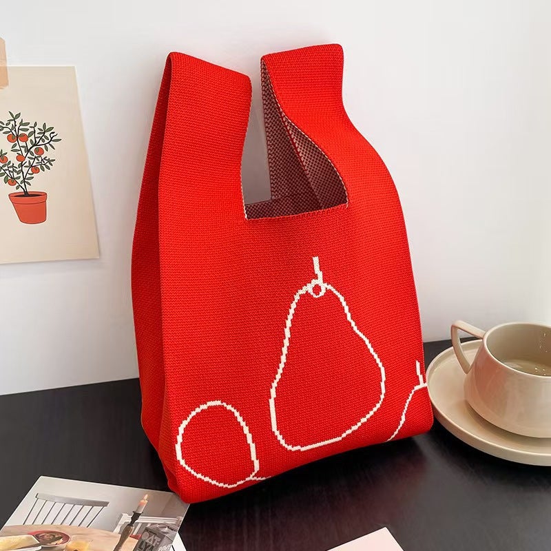 2025 Xipu Special Festive Wedding Gift Bag Special Hand Bag Vest Bag Sweet and Festive Knitted Bag 90g daji dali