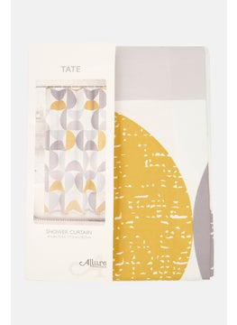 allure Tate Shower Curtain, Grey Combo  - Image 1