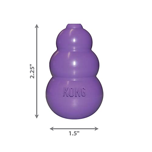 KONG Kitty, Durable Natural Rubber Interactive Cat Toy, Treat Dispenser, Fulfills Natural Hunting Instincts, Unpredictable Bounce, Stuff Cat Treats, Catnip, Promotes Batting, Rolling, Chasing, Purple - Image 4