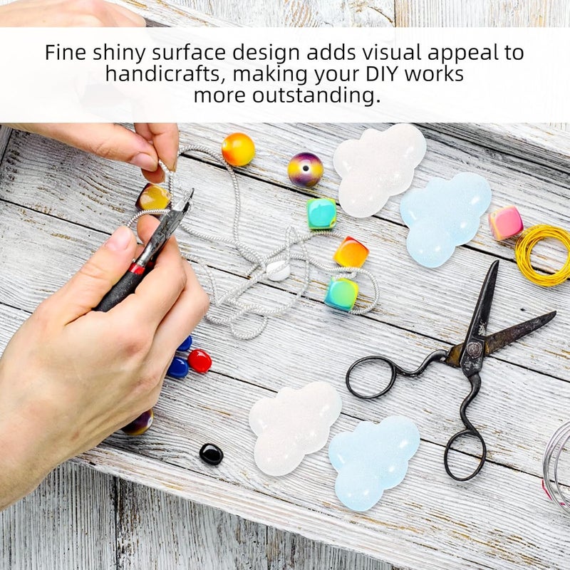 40pcs Cloud Cabochon Mini Resin Cabochons Flatback Lovely Clouds Cute Resin Charms for DIY Crafts Hairpins Scrapbooking Embellishments - Image 3