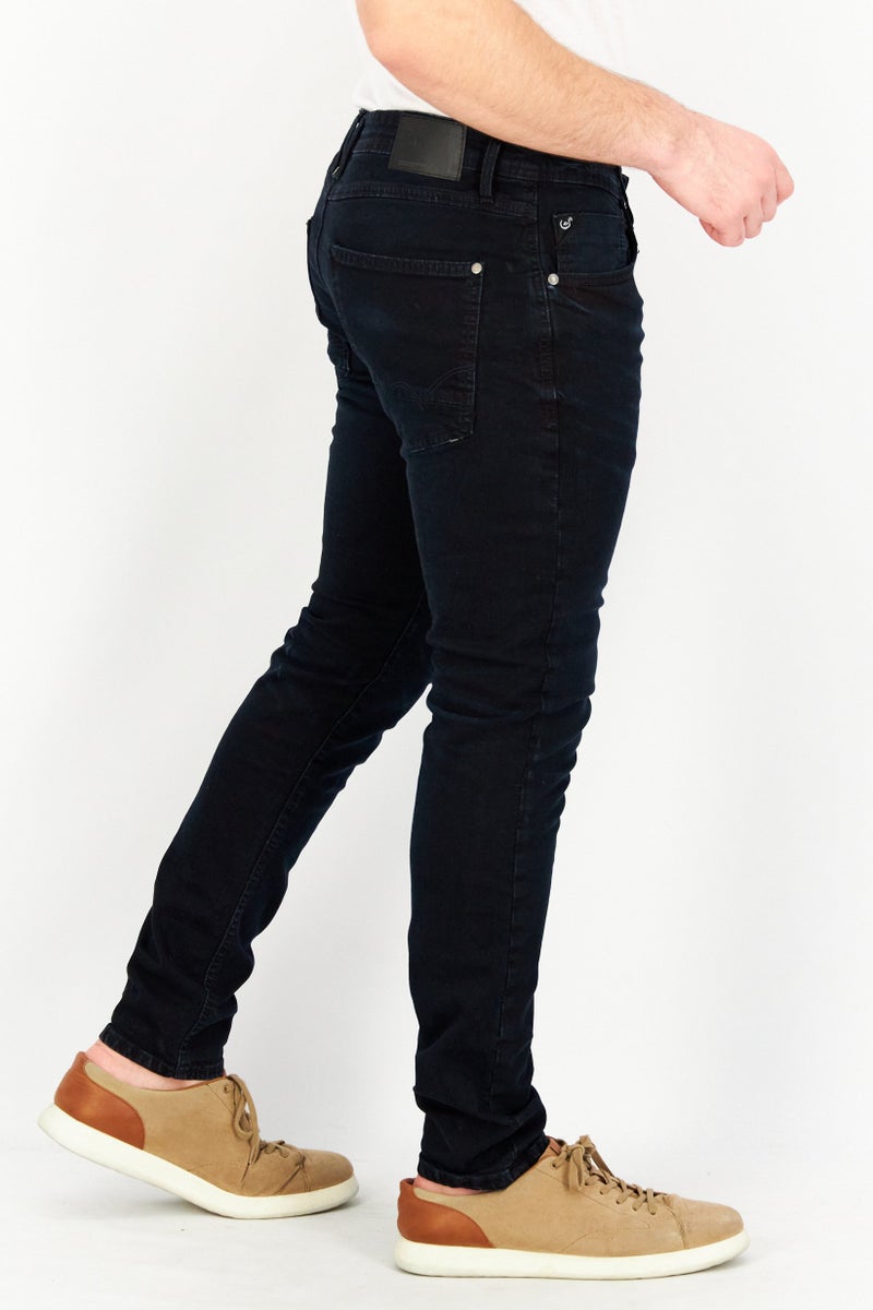 DUCK AND COVER Men Slim Fit Plain Stretchable Jeans, Indigo Blue - Image 3