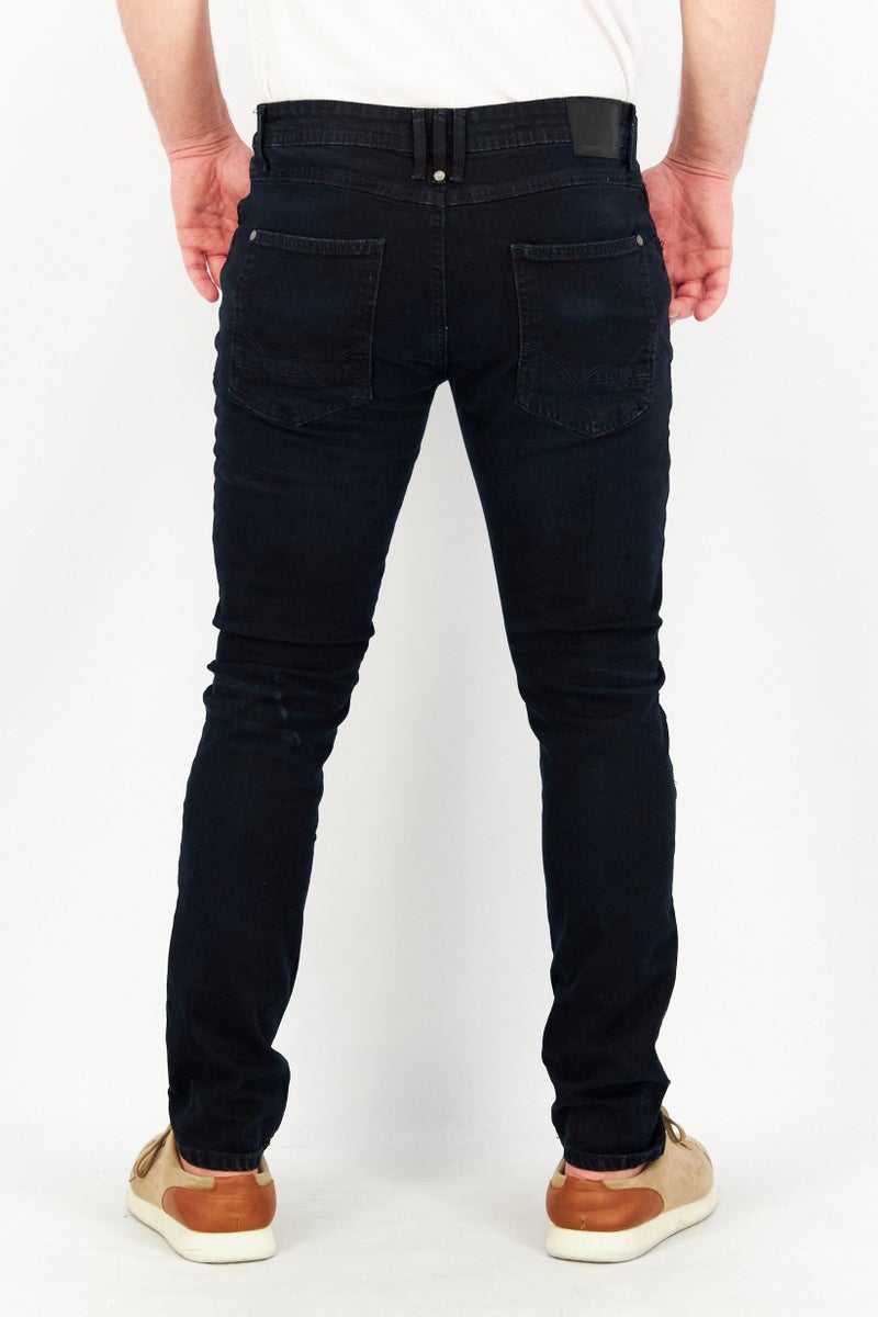 DUCK AND COVER Men Slim Fit Plain Stretchable Jeans, Indigo Blue - Image 2