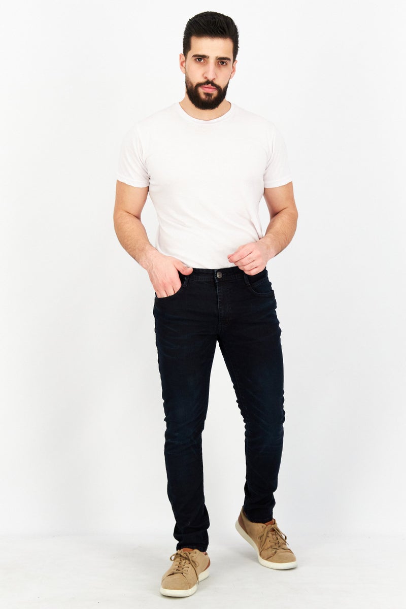 DUCK AND COVER Men Slim Fit Plain Stretchable Jeans, Indigo Blue - Image 4