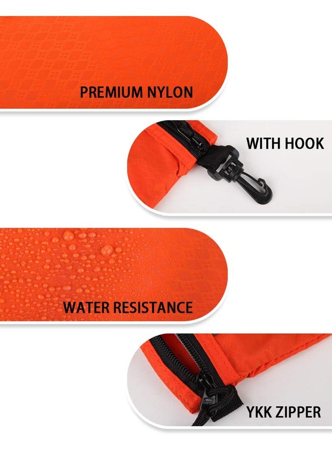 Gox Travel Toiletry Bag Carry On Zipper Pouch Cosmetic Kit Makeup Digital Bag Water Resistant Nylon (Orange) - Image 5