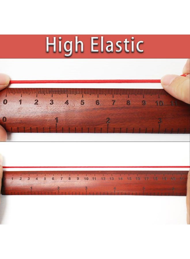 ZHFMLY Red Elastic Beaded Cords 2mm 2/25 inch Elastic Cord String for Bracelets,Small Bungee Shock Cord for DIY Crafts, Beading and Sewing 48ft(ZH171) - Image 3