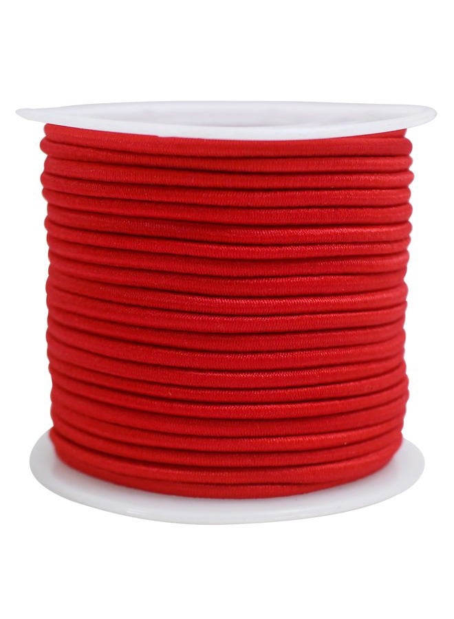 ZHFMLY Red Elastic Beaded Cords 2mm 2/25 inch Elastic Cord String for Bracelets,Small Bungee Shock Cord for DIY Crafts, Beading and Sewing 48ft(ZH171) - Image 1