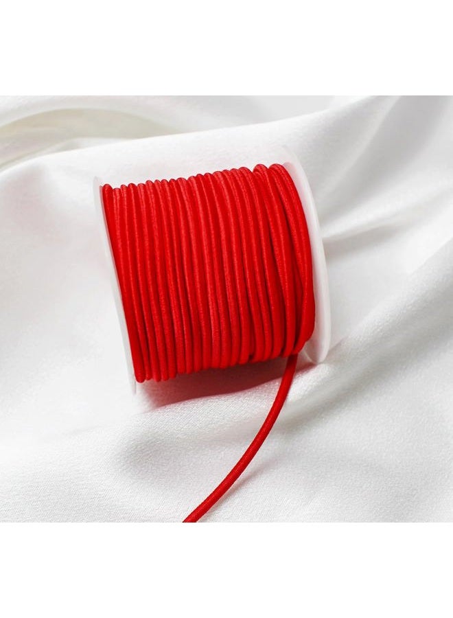 ZHFMLY Red Elastic Beaded Cords 2mm 2/25 inch Elastic Cord String for Bracelets,Small Bungee Shock Cord for DIY Crafts, Beading and Sewing 48ft(ZH171) - Image 4