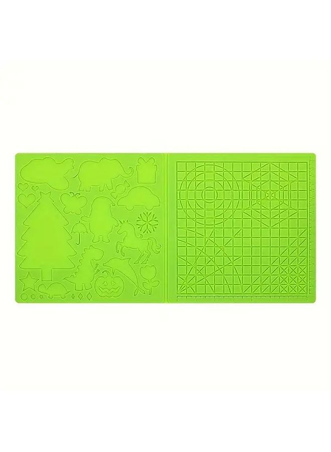 Green Plus 3D Printing Mat Silicone Drawing Tool with 2 Finger Covers for 3D Pen Accessories - Image 1