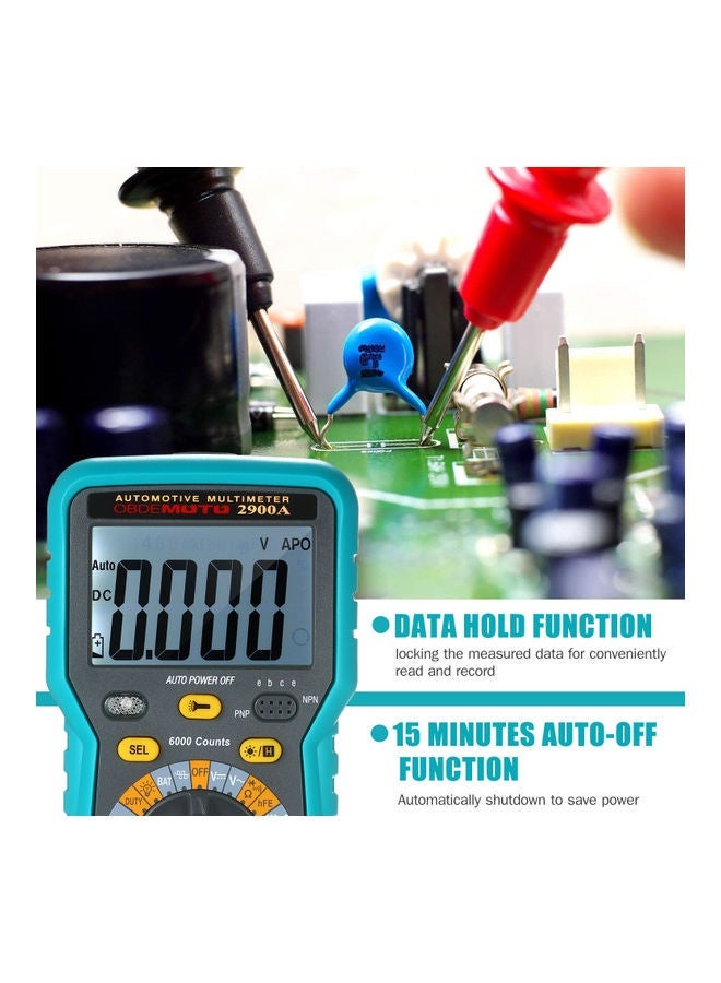 NIBEMINENT True RMS Automotive Multimeter Multicolour  - Image 4