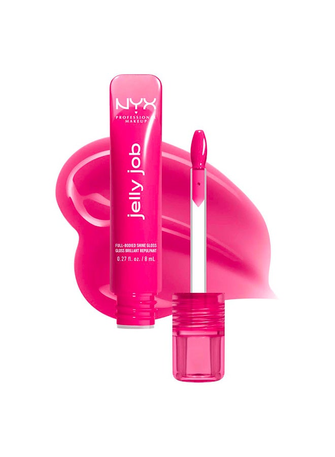 NYX PROFESSIONAL MAKEUP Jelly Job, Full-Bodied Shine Gloss, Lip-Smoothing Shine, Hyper-Glossy Finish, Jelly Jammin' - Image 1